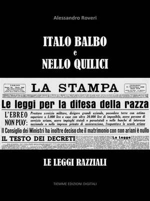 cover image of Italo Balbo e Nello Quilici